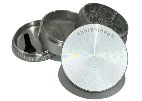【タバコ用グラインダー】Sharp Stone/4層構造/直径6.2cm/高級ハイクオリティ/大きめ/アルミ製/クラッシャー