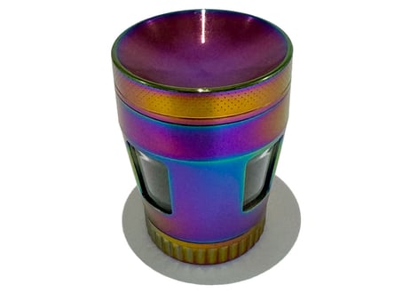 【タバコ用グラインダー】スペクトラムカラー/ブルドッグ/4層構造/直径5cm/大型ストック付きクラッシャー