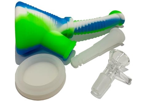 【ボング】シリコン製/水パイプ/高さ17cm/分解掃除可能