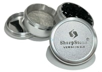 【タバコ用グラインダー】Sharp Stone/4層構造/直径6.3cm/高級ハイクオリティ/大きめ/アルミ製/クラッシャー