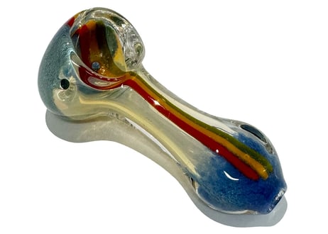 【ガラスパイプ】パイレックス/耐熱ガラス/インサイドアウト/全長9.7cm/ガラススプーン