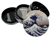【タバコ用グラインダー】富士山柄/浮世絵風/4層構造/直径5cm/全面プリント/クラッシャー