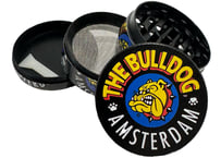【タバコ用グラインダー】BULLDOG/ブルドッグ/アムステルダム/ブラック/4層構造/直径5cm/全面プリント/クラッシャー