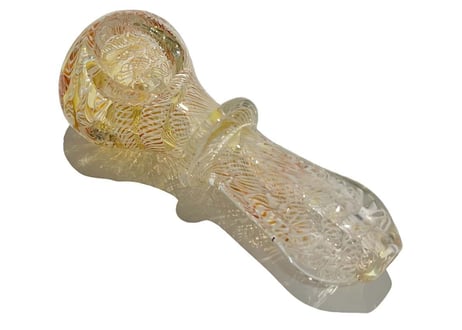 【ガラスパイプ】パイレックス/ガラススプーン/長さ9.2cm/耐熱ガラス/インサイドアウト/丸洗い可能