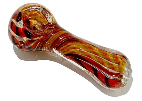 【ガラスパイプ】パイレックス/ガラススプーン/長さ8.6cm/耐熱ガラス/インサイドアウト/丸洗い可能