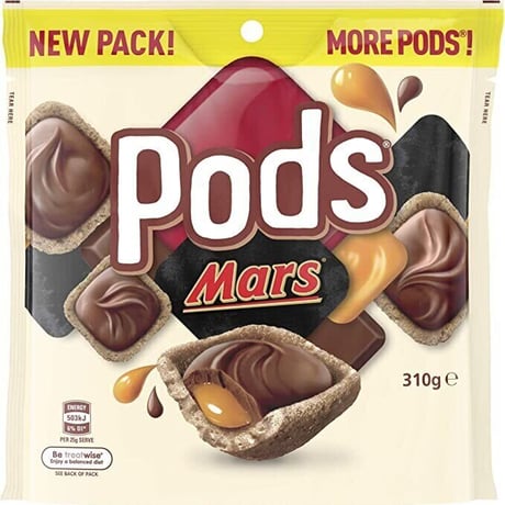 Pods Mars Chocolate Large Bag 310g（ポッズ マーズ チョコレート ラージ バッグ 310g）