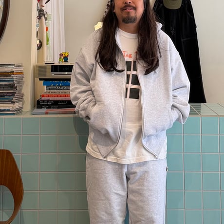 TRIBE WEAR / Basic Zip Up Hoodie GREY