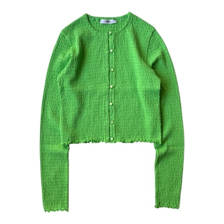 PHEENY / Cotton Shirring Cardigan