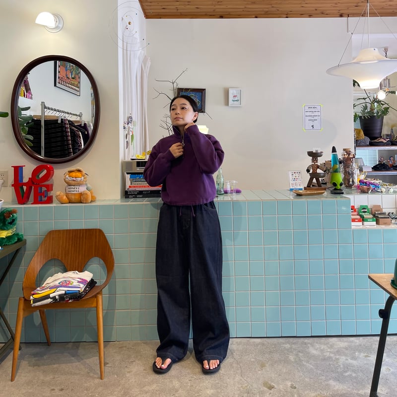 フィーニー pheeny⭐︎athleticfleece half zip P/O Athletic fleece half zip P/O short-アスレチックフリース