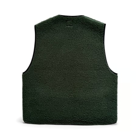 COLDBREAKER / V Neck Wool Zip Vest