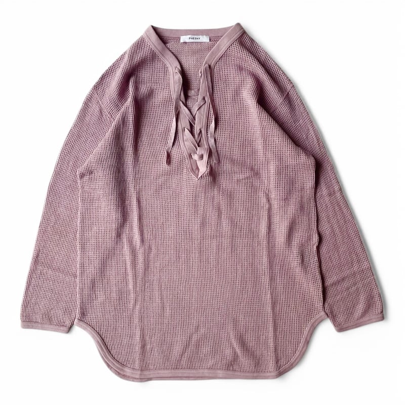 PHEENY / Basket mesh lace up L/S | FLUTTER