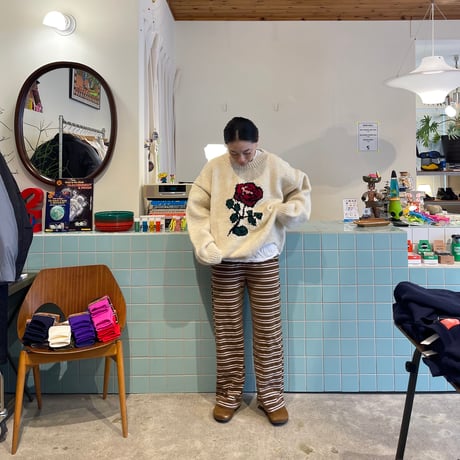 MacMahon Knitting Mills / Crew Neck Knit-ROSE
