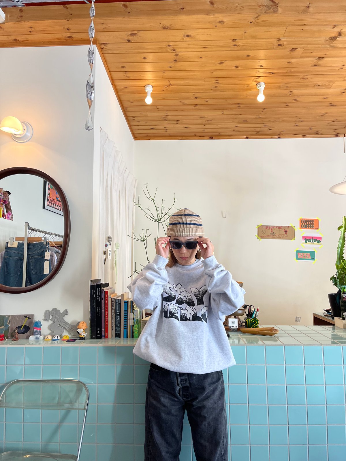 SAYHELLO / Border Knited Cap | FLUTTER