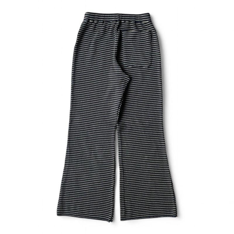 値下げ！pheeny ストライプフレアパンツ新品FLARED PANTS PHEENY/PILE BORDER FLARED PANTS(NAVY)