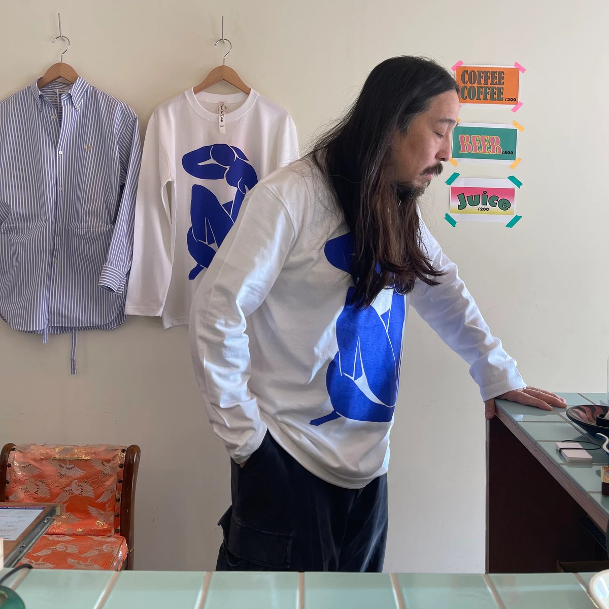 голые  ls Naomi Yarn Delight / BLUE NUDE LS T-SHIRTS TWIN - トップス