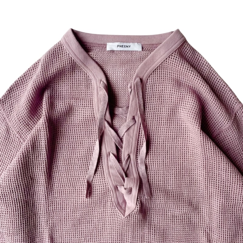 PHEENY / Basket mesh lace up L/S | FLUTTER
