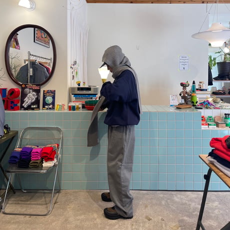 COMFORTABLE REASON / Waffle Hood Scarf
