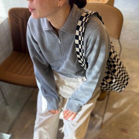 PHEENY / Athleisure Half-Zip Collared Pullover