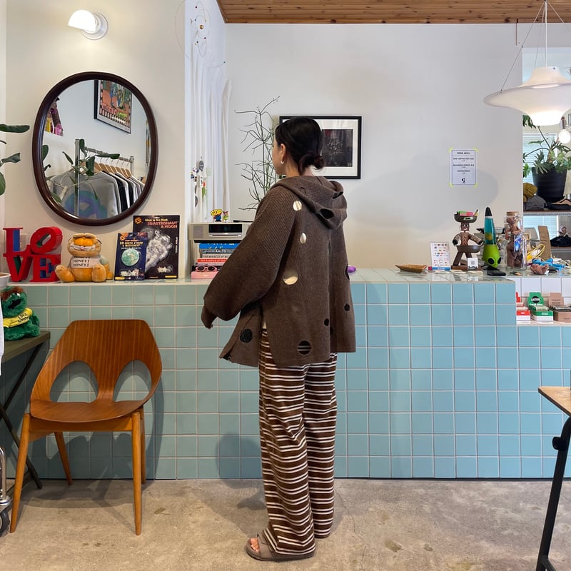 PHINGERIN / HOLE KNIT ZIP HOODIE | FLUTTER