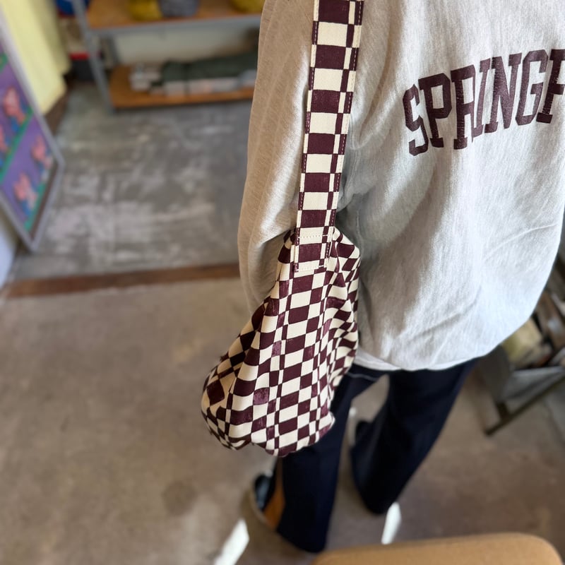 PHEENY / Checkered Bucket Tote Bag | FLUTTER