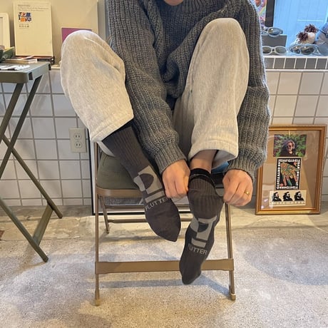 FLUTTER / FRONT MARK CREW SOCKS