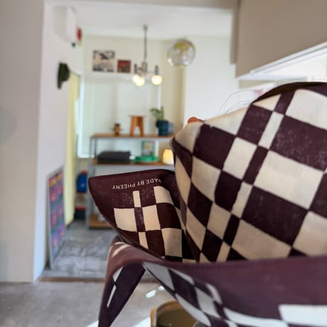 PHEENY / Cotton Silk Checkered Scarf