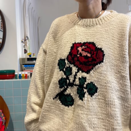 MacMahon Knitting Mills / Crew Neck Knit-ROSE