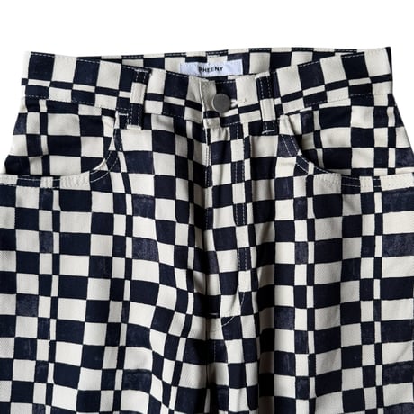 PHEENY / Checkered High Waist Wide Pants