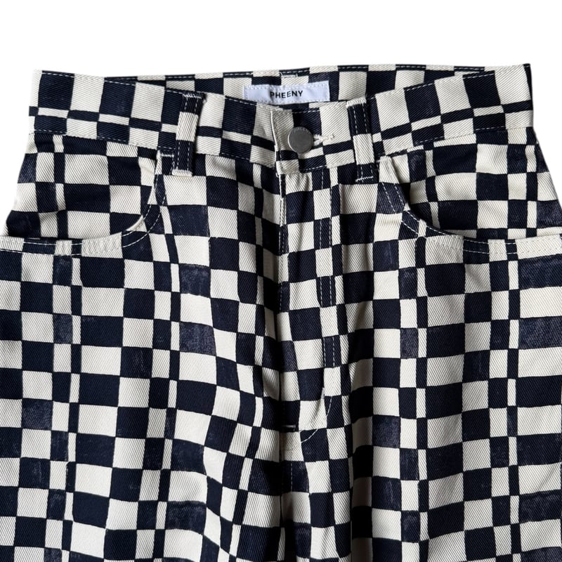 PHEENY / Checkered High Waist Wide Pants | FLUTTER