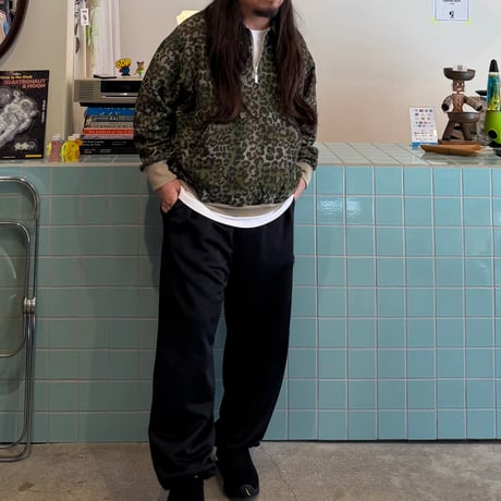 PHINGERIN / HALF-ZIP COLLAR SWEATSHIRT LEOPARD