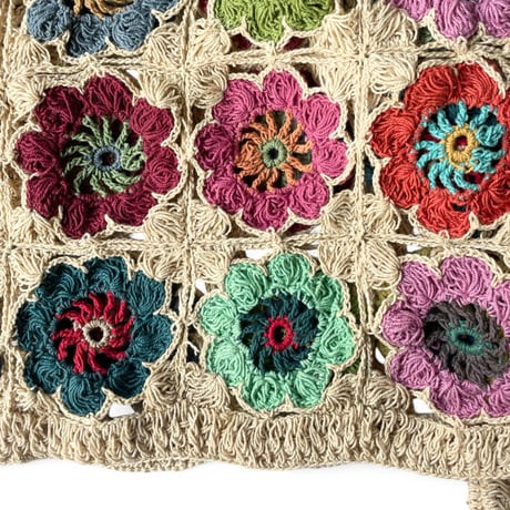 MacMahon Knitting Mills / Crochet Flower Cardigan