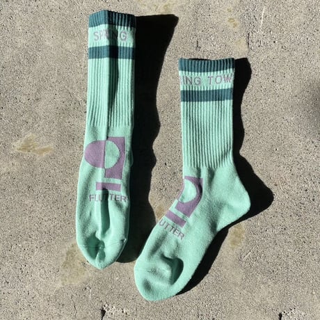 FLUTTER / FRONT MARK CREW SOCKS