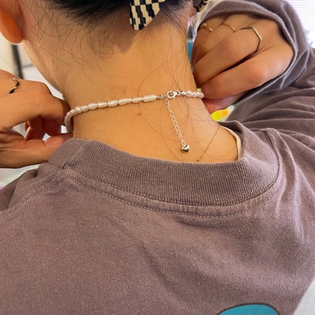 FLUTTER / Pearl＆Karen Silver choker