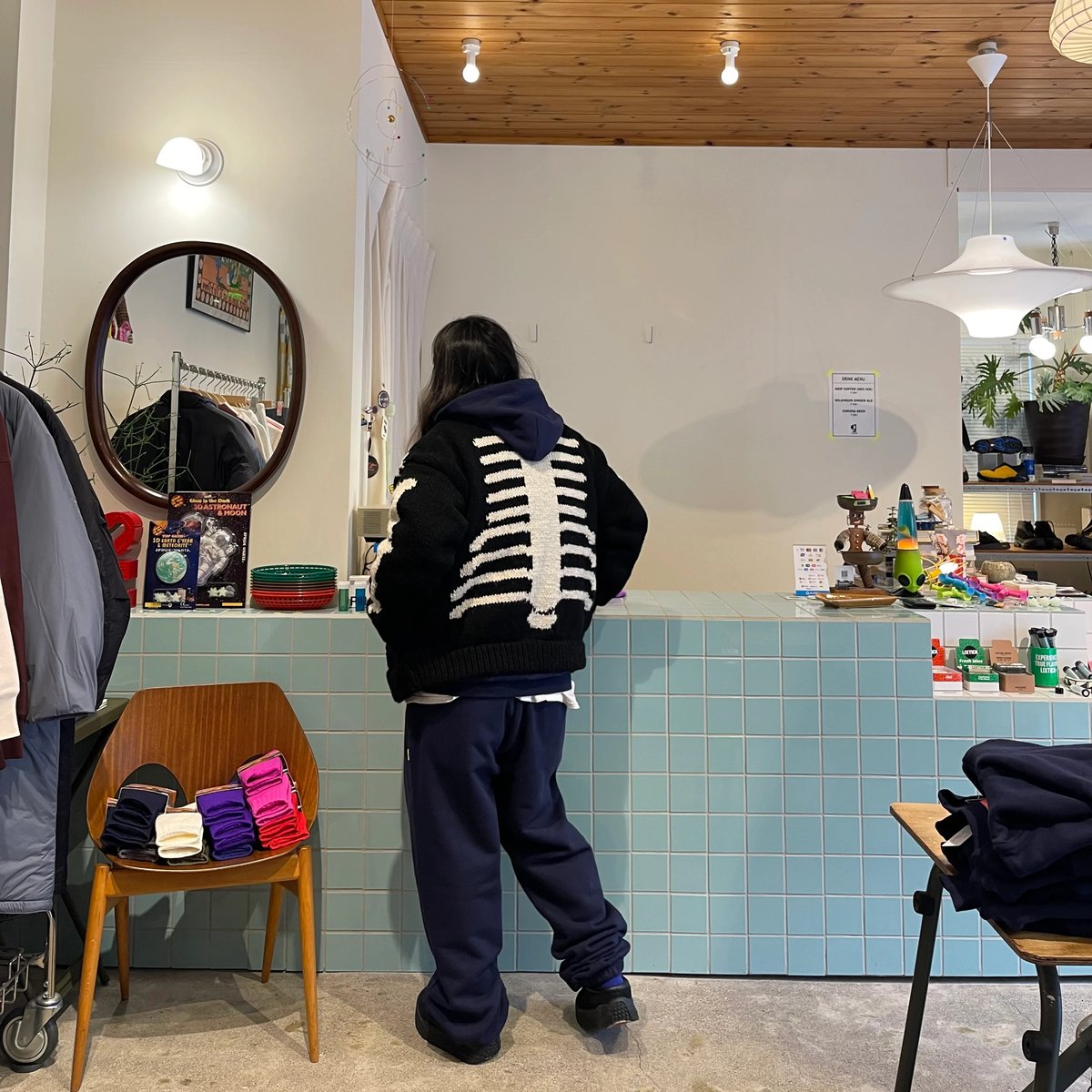 MacMahon Knitting Mills / Knit MA-1 BONE | FLUTTER