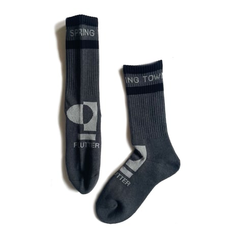 FLUTTER / FRONT MARK CREW SOCKS