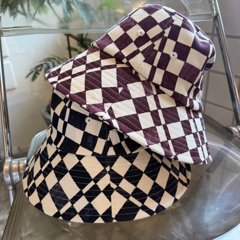 pheeny チェック柄 バケットハット ネイビー pheeny チェック柄 バケットハット ネイビー PHEENY/CHECKERED BUCKET