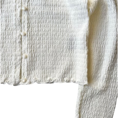 PHEENY / Cotton Shirring Cardigan