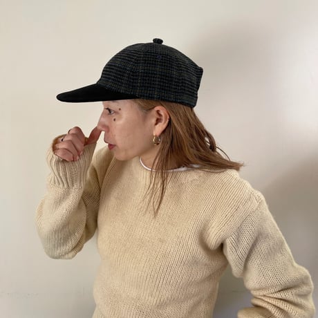 FLUTTER / 2WAY PONPON CAP Glen Check