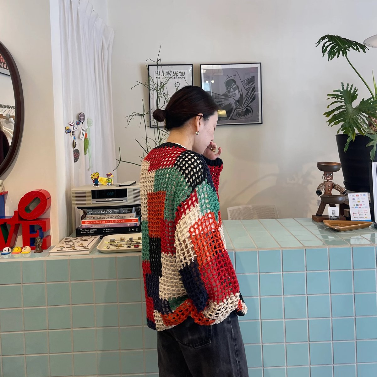 MacMahon Knitting Mills / Crochet Cardigan-Squa