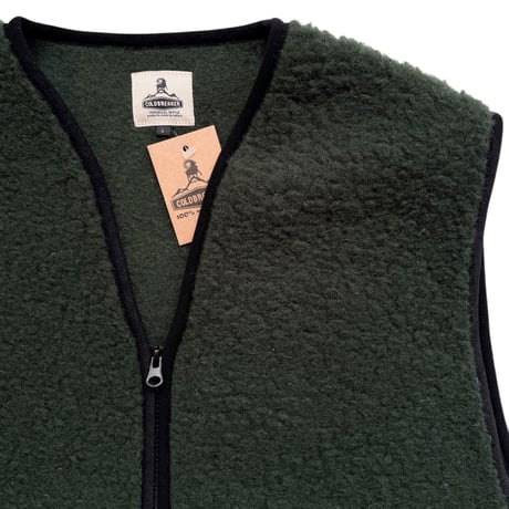COLDBREAKER / V Neck Wool Zip Vest