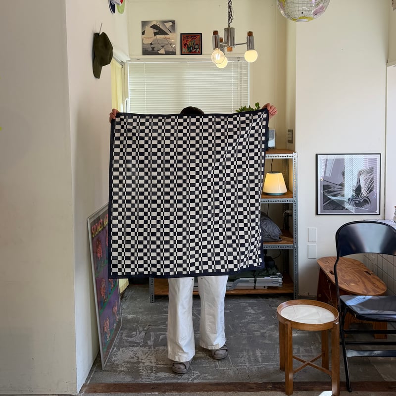 PHEENY / Cotton Silk Checkered Scarf | FLUTTER