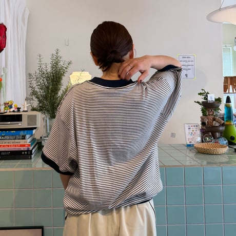 RELAXFIT / Miller × Relaxfit Panel Rib Border tshirt