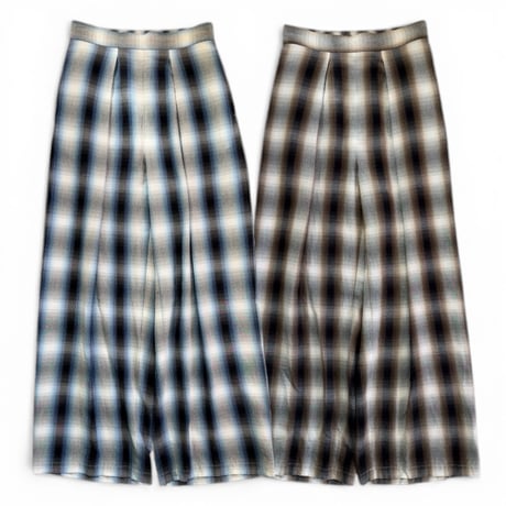 PHEENY / Rayon ombre check gathered pant