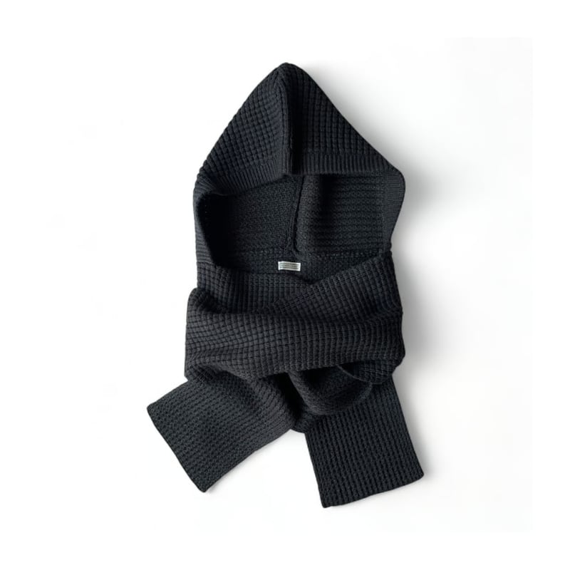 COMFORTABLE REASON / Waffle Hood Scarf | FLUTTER