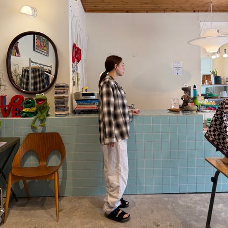 PHEENY / Rayon Ombre Check L/S Shirt