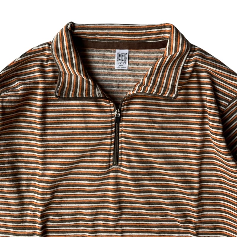 reason様 COMFORTABLE REASON / Multi Border L/S Stand Zip