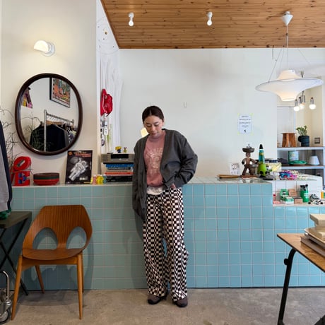 PHEENY / Checkered High Waist Wide Pants