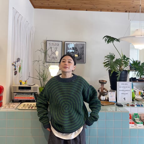 MacMahon Knitting Mills / Big L/S Crew Neck Knit-GuruGuru GREEN