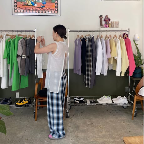 PHEENY / Cotton nylon sheer N/S ensemble