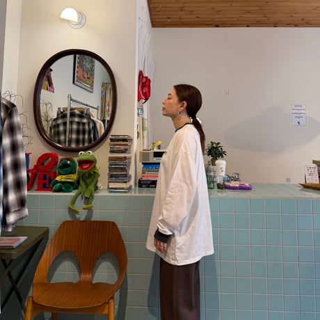 PHEENY / Flocked Vintage Jersey L/S Ringer Tee